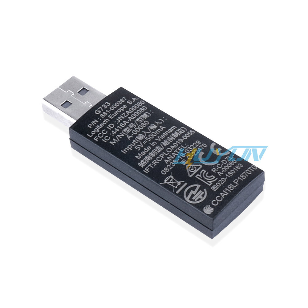 Black USB Dongle Receiver for Logitech G733 Gaming Headset Adapter For 1st Gen