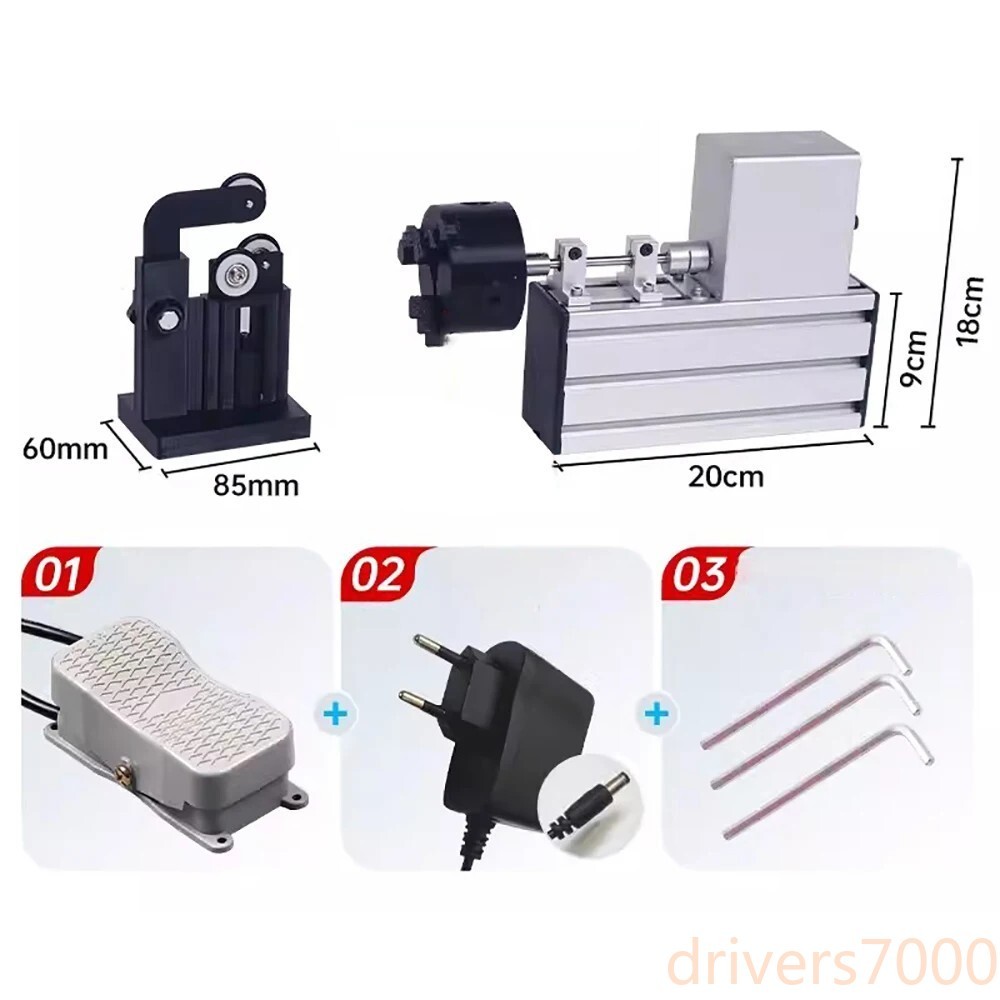 Epoxy Resin Rotating Gluing Tools Portable Fishing Rod Winding Machine