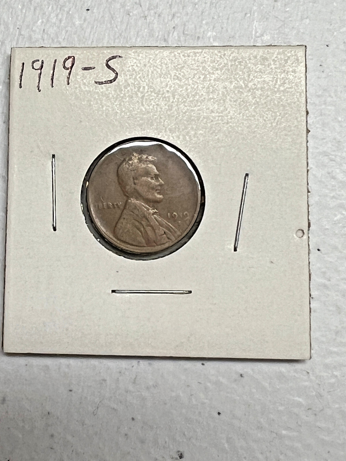 1919 S Lincoln Wheat Cent, Circulated, Free Shipping!