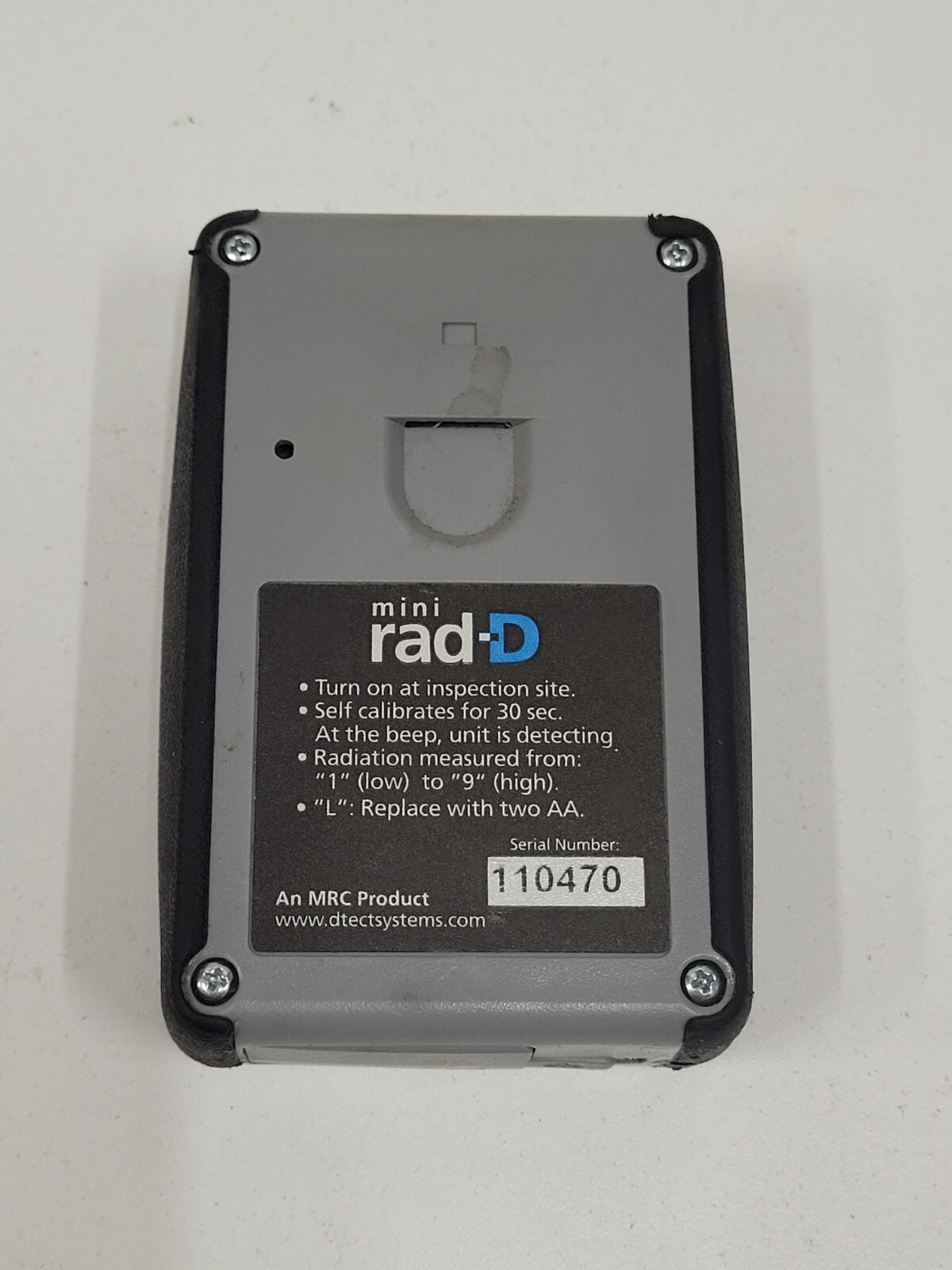 MINI RAD-D TECT MINIRAD D PERSONAL RADIATION DETECTOR