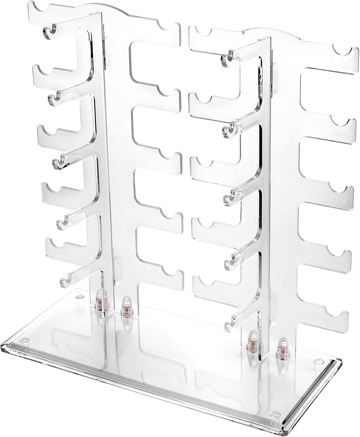 2 Row Sunglasses Rack Holder Glasses Display Stand Transparent