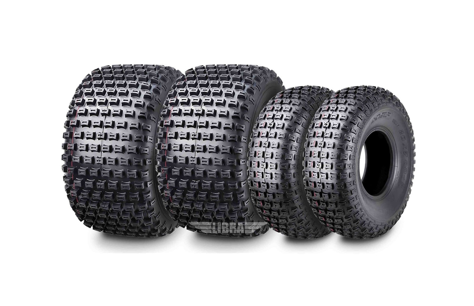 WANDA Set of 4 UTV ATV tires 20x7-8 20x7x8 Front & 22x11-8 22x11x8 Rear 4PR