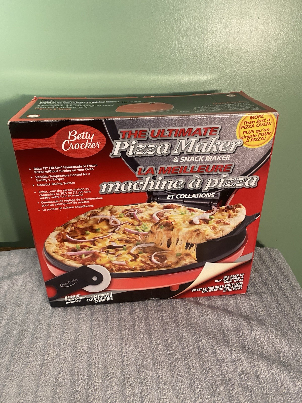Betty Crocker Ultimate 12” Pizza & Snack Maker BC-4958CR Open Box Unused