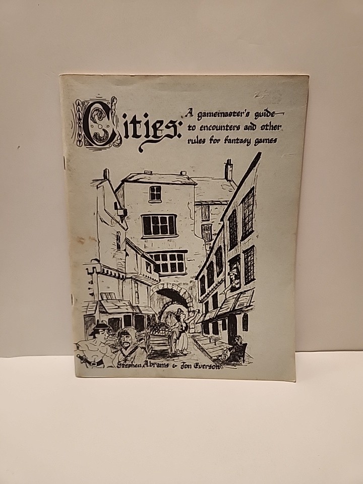 Cities A Gamemaster's Guide to Encounters RPG Stephen Abrams 1979 Misprinted