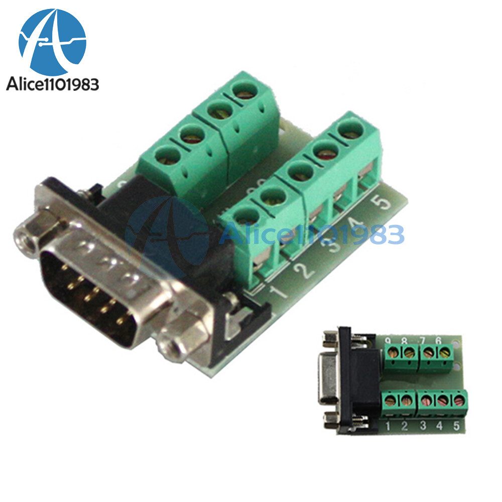 DB9 male adapter signals Terminal module RS232 Serial to Terminal DB9  connector
