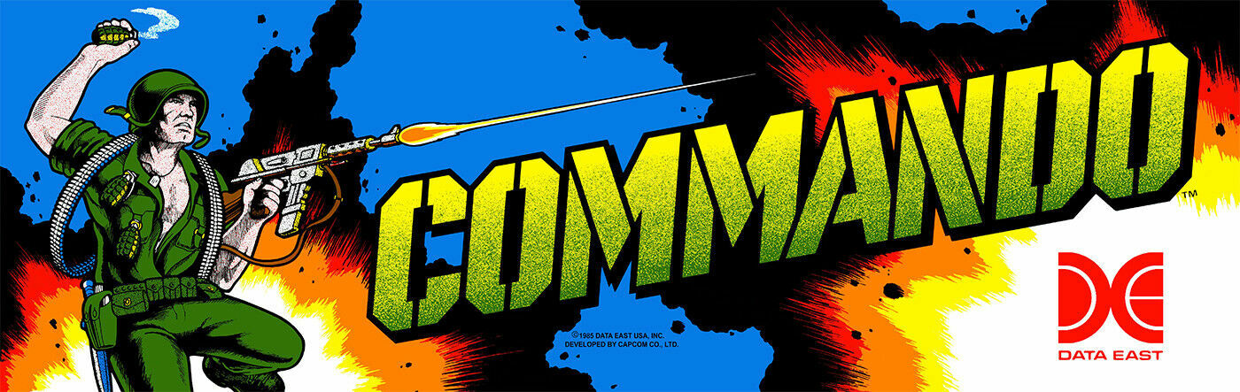 Commando Arcade Marquee For Reproduction Backlit Sign