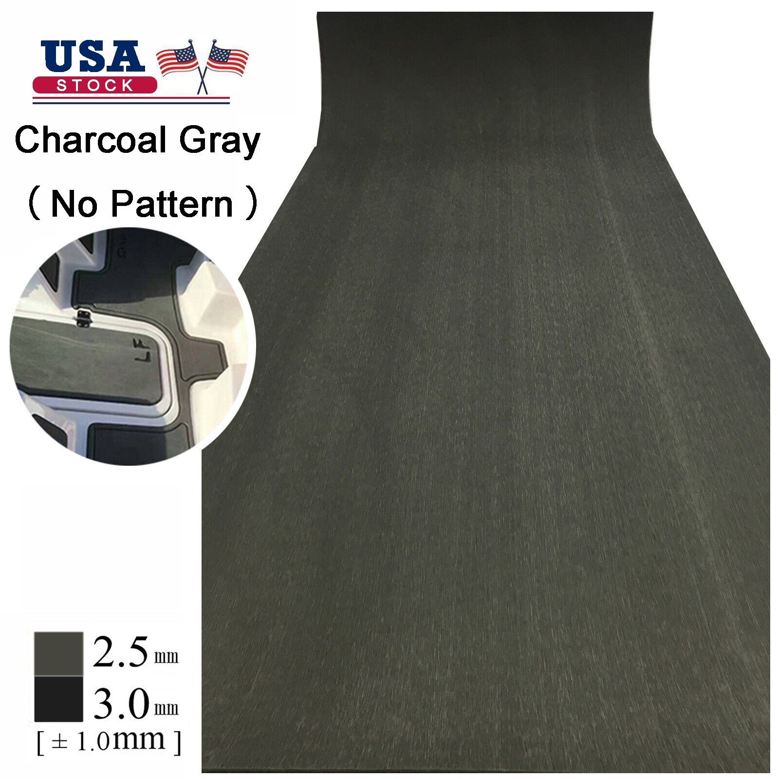 Brushed Boat Decking Sheet EVA Foam Marine Flooring Carpet / Helm station Pad
