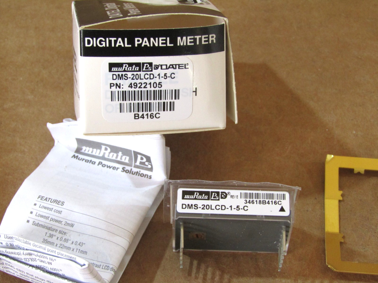 Datel Digital Panel Meter Murata DMS-20LCD-1-5-C