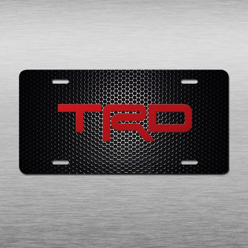 LICENSE PLATE TRD Novelty Black Car Truck SUV Car Tag Art Work For Toyota