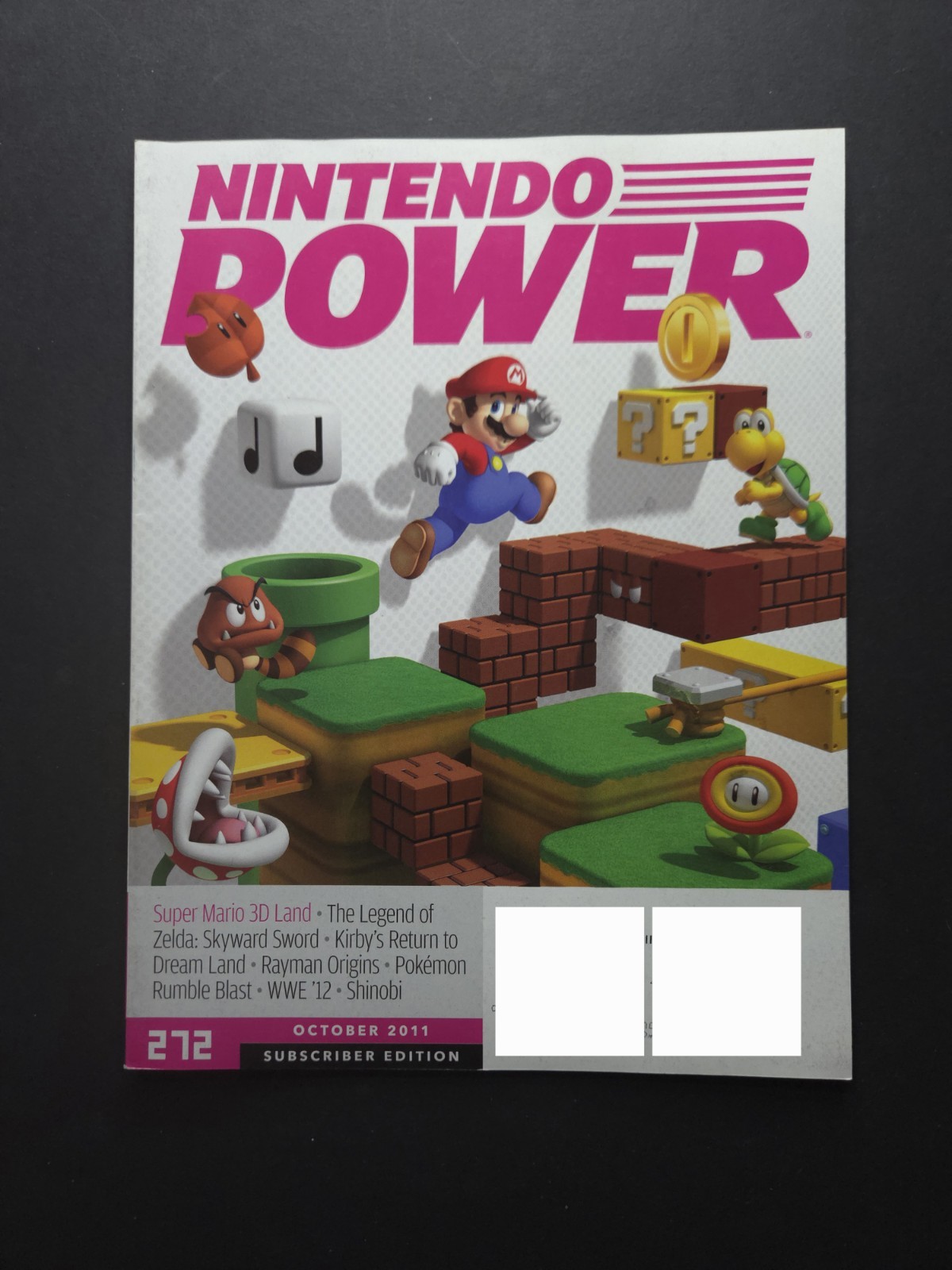 Nintendo Power Magazine Vol. #272, October 2011. Super Mario 3D Land