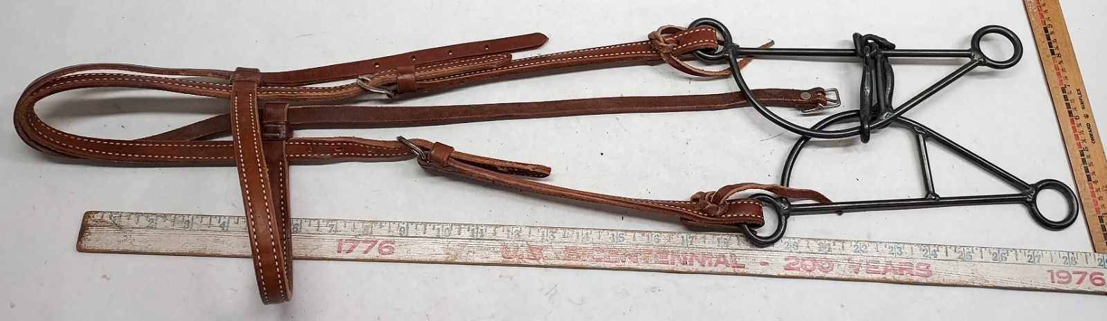 Nichols Banana Shank Snaffle Bit Mule Training Bit - W/ Headstall  925251