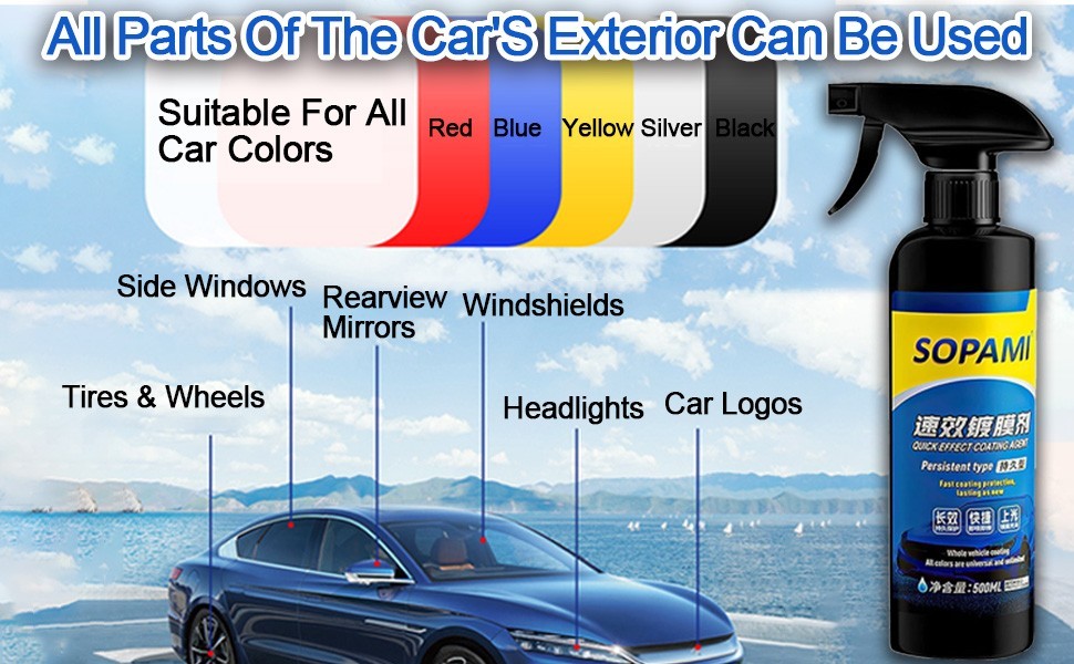 Sopami Ceramic Paint Sealant, Ceramic Coating Maximum Gloss & Shine Ceramic Wax