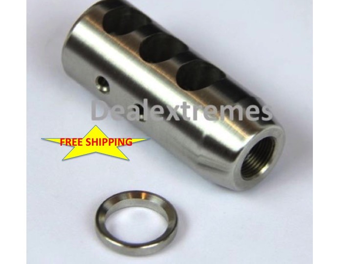Stainless Steel 5/8x24 Thread 308 .308 Competition Muzzle Brake, MADE IN USA!