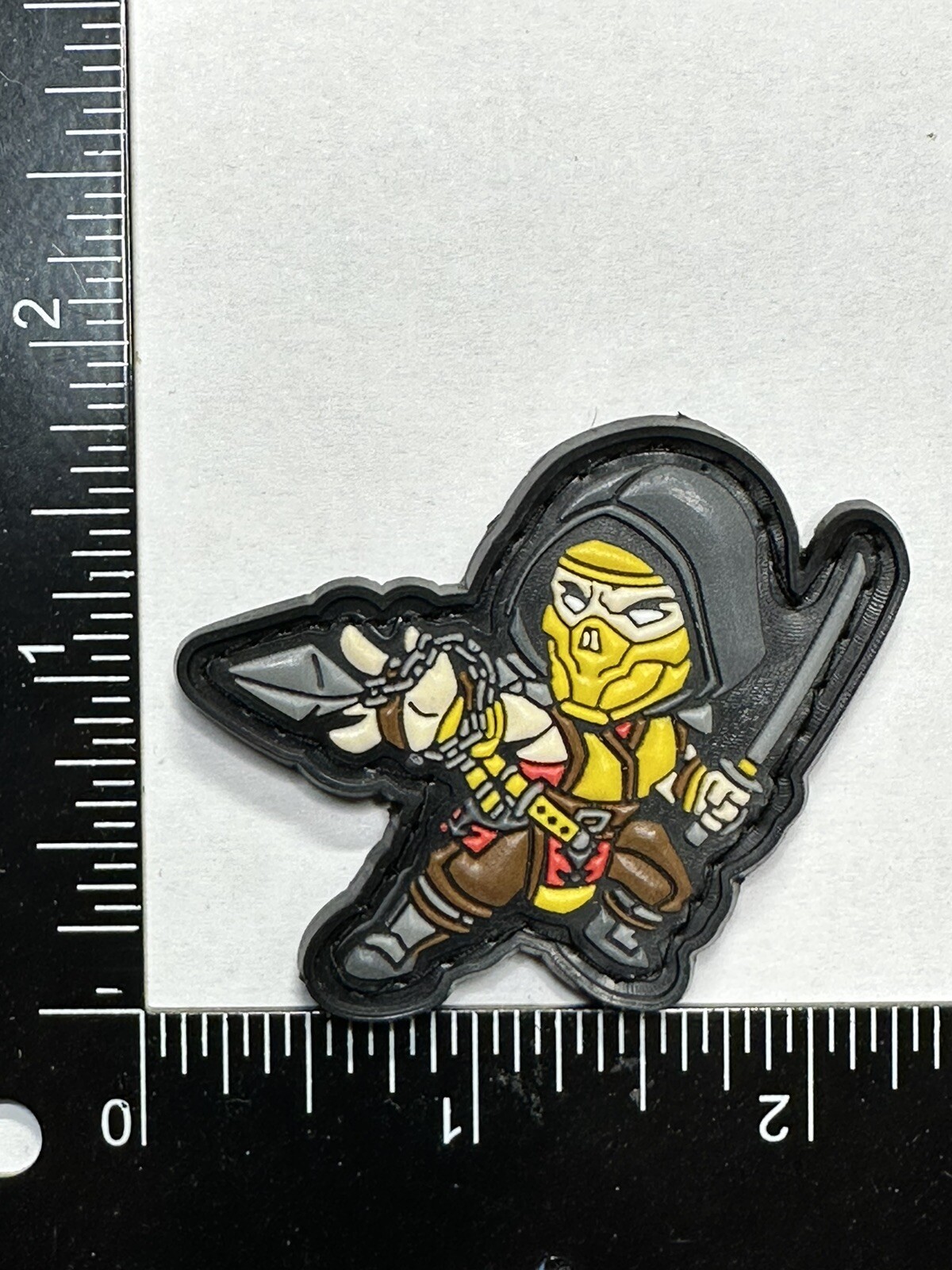 Scorpion Mortal Combat pvc rubber morale ranger eye patch Edc