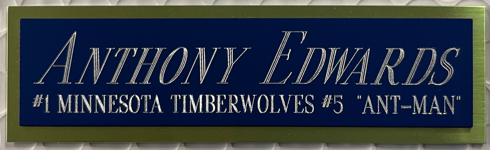 ANTHONY EDWARDS MINNESOTA TIMBERWOLVES FOR NAMEPLATE Signed Basketball JERSEY