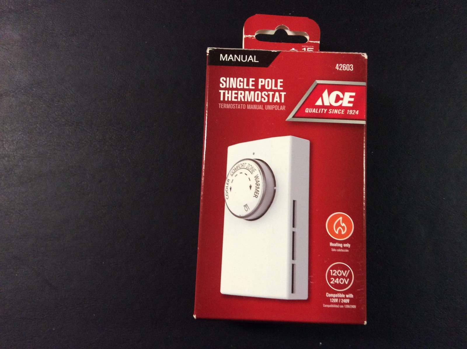 Thermostat Manual Single Pole by Ace Hardware Model No. 42603 (New in the Box)