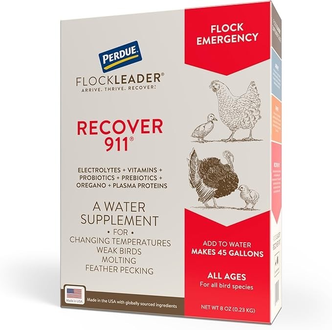Recover 911, Severe Stress Probiotic Water Supplement for Chickens 8 oz