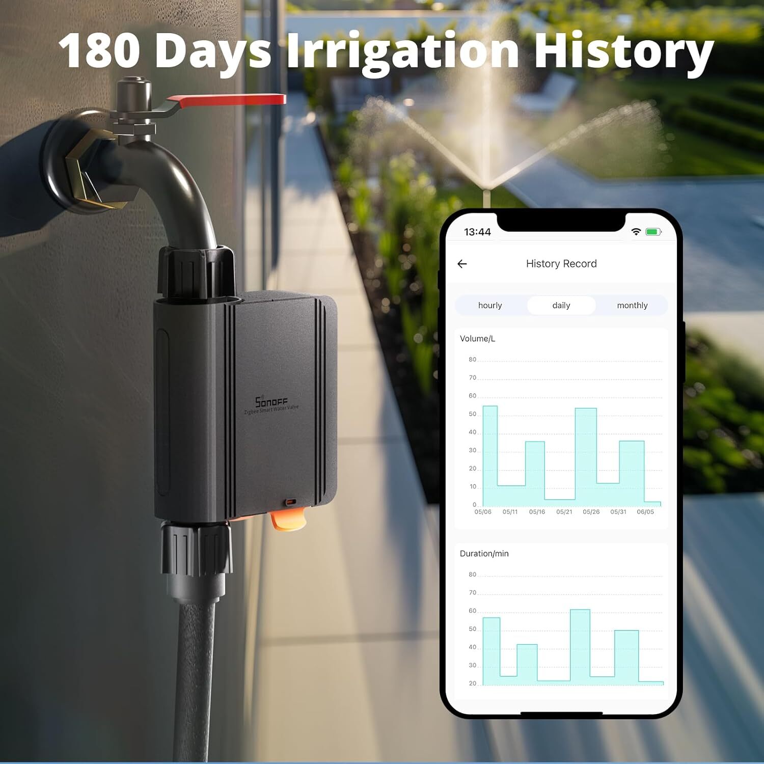 SONOFF Zigbee Smart Water Valve IP55 Automatic Garden Irrigation Watering System