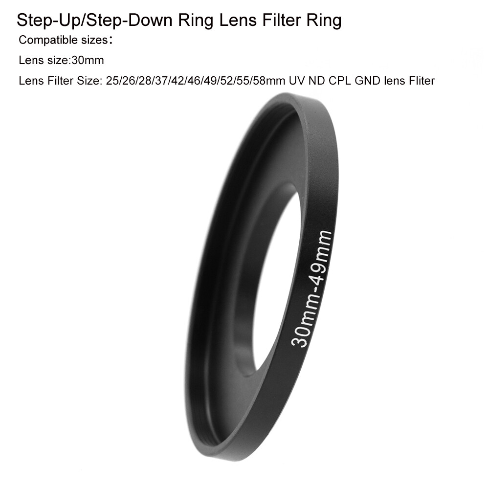 30-25/26/28/42/46/49/52/55/58mm Step-Up/Step-down Ring Lens Filter Ring Adapter