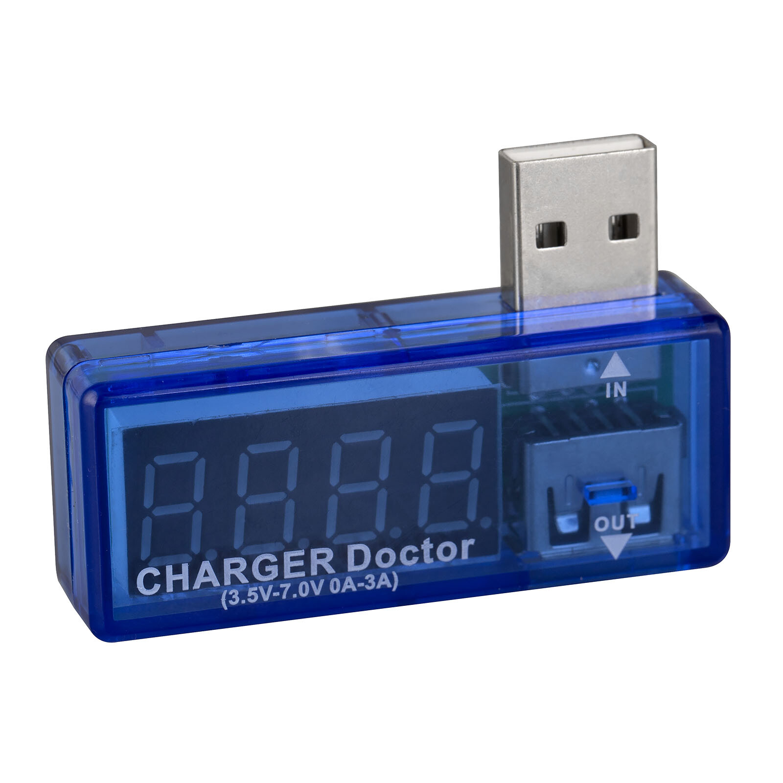 USB DC Tester 3V-7.5V Voltage Current Battery Charger Meter Right Angled Reader