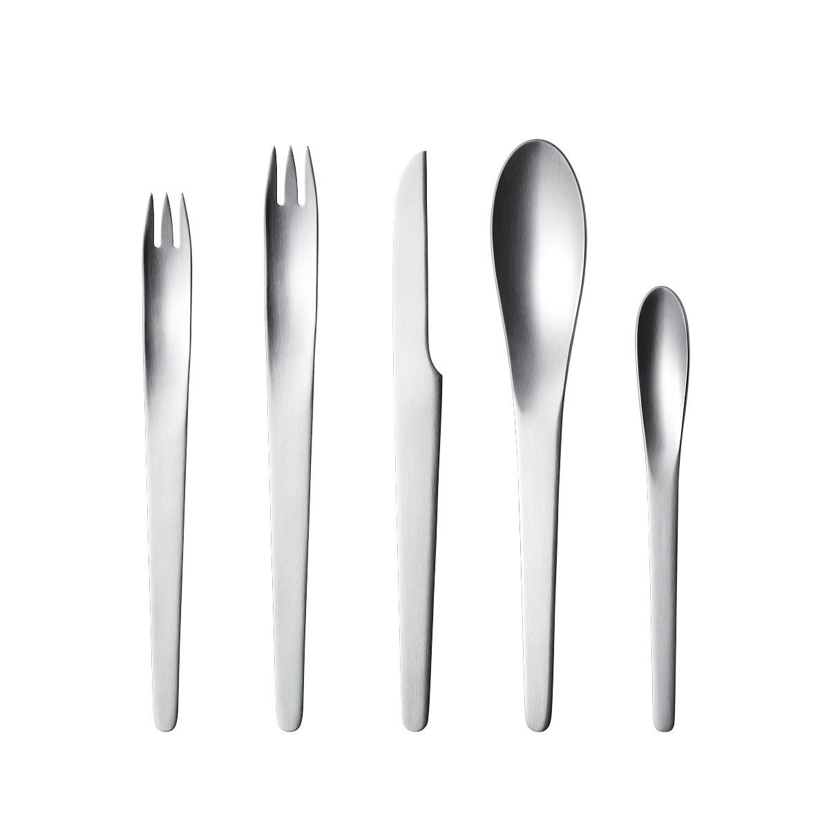 Arne Jacobsen by Georg Jensen Stainless Steel Place Setting 5 Piece - Vtg NOS