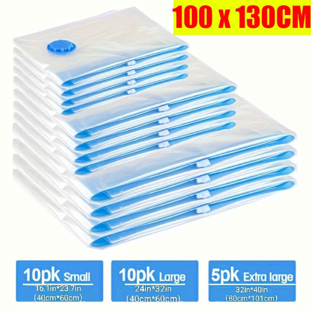 3/5/10PCS Vacuum Storage Bags For Clothes,Bedding,Space Saving Bags Storage Vacu