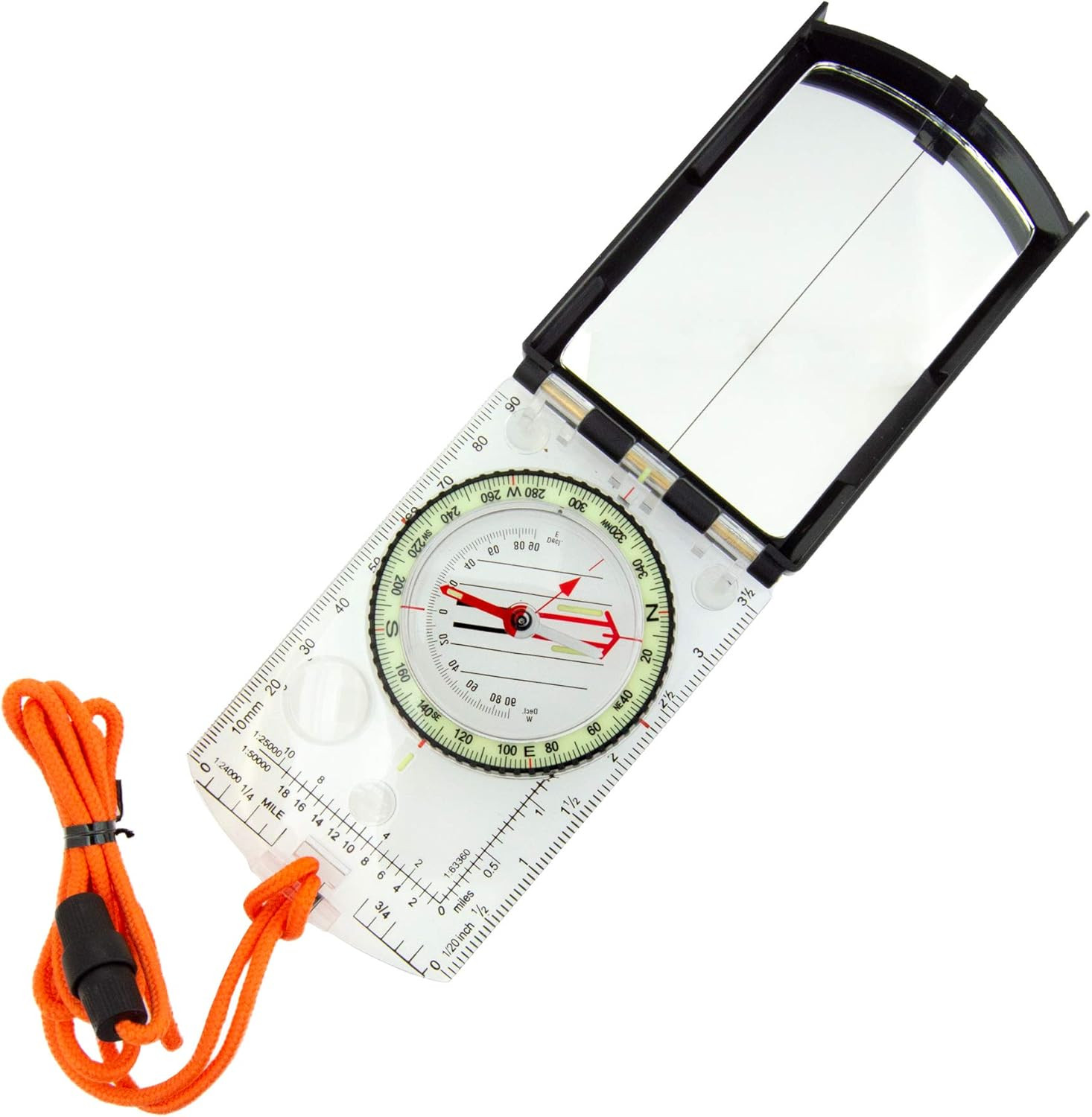 Sun Company Prosight Sighting Map Compass with Adjustable Declination - Lightwei