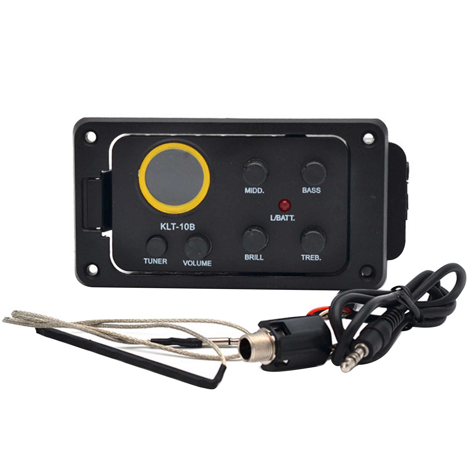 Acoustic Guitar Pickup with 4 Band Equalizer Preamp Tuner Piezo for Classical