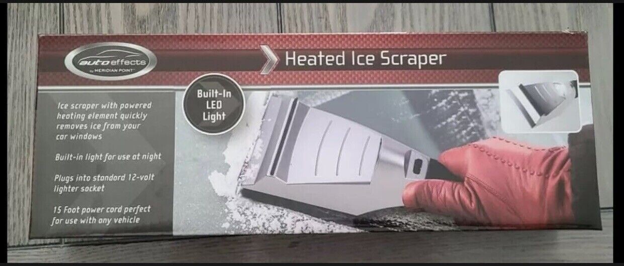 NEW Heated Ice Scraper with LED Night Light FREE SHIPPING