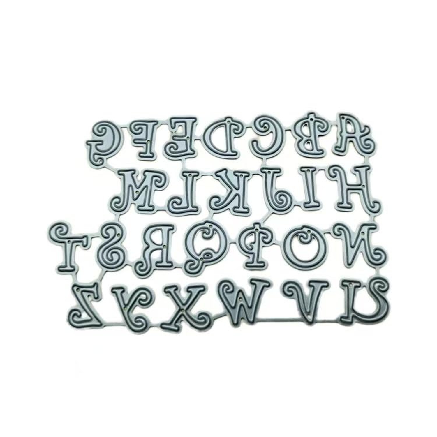 26 Capital Alphabet Metal Cutting Dies Set – Durable Letter Die Cuts and E