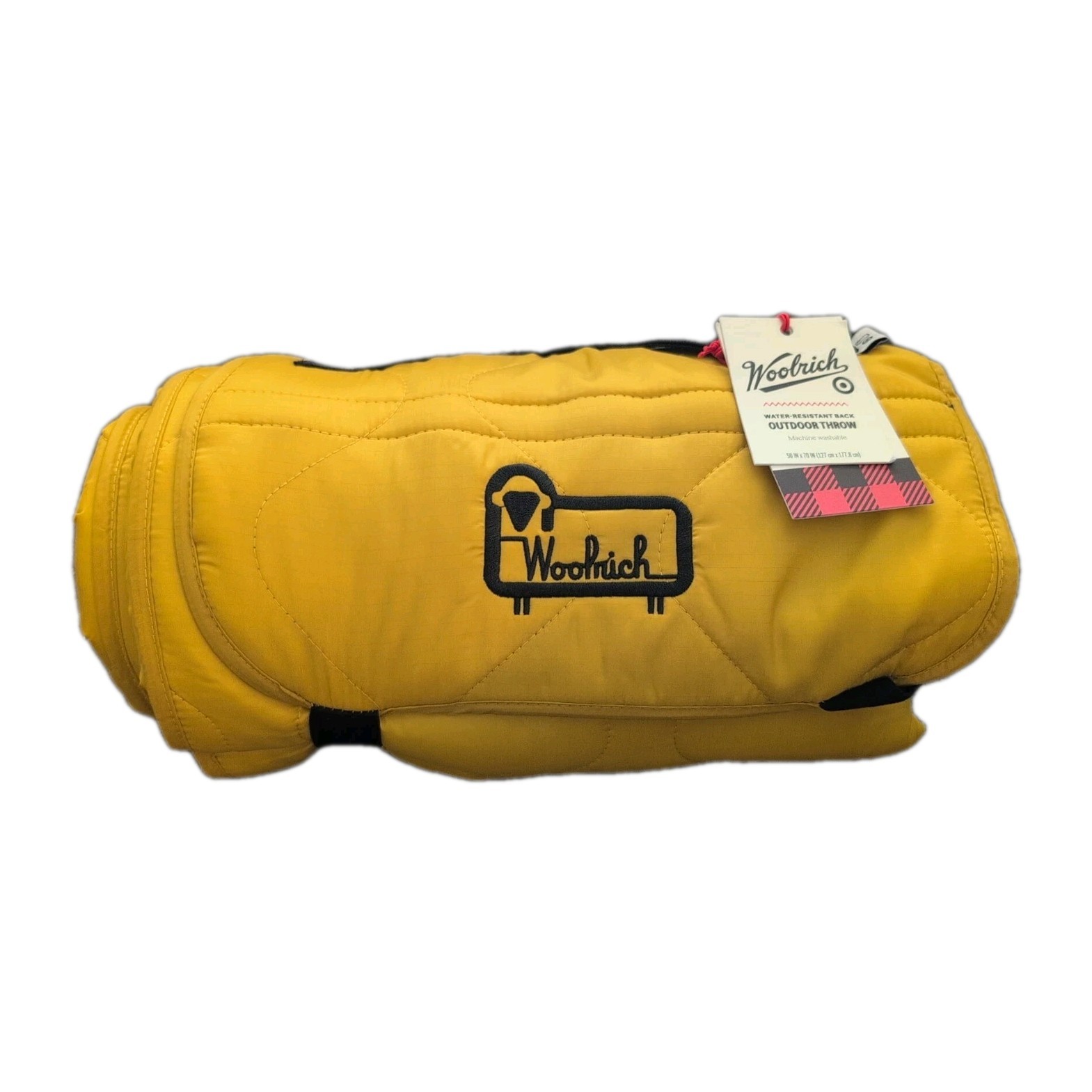 Woolrich x Target 50" x 70" Yellow/Dark Green Outdoor Throw Blanket