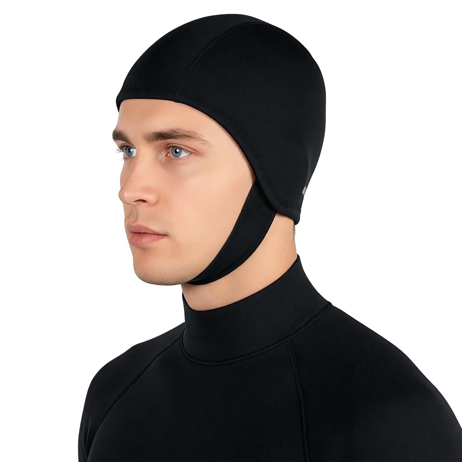 Dizokizo Neoprene Diving Hood for Men Women, Thermal Large, Black-with Straps