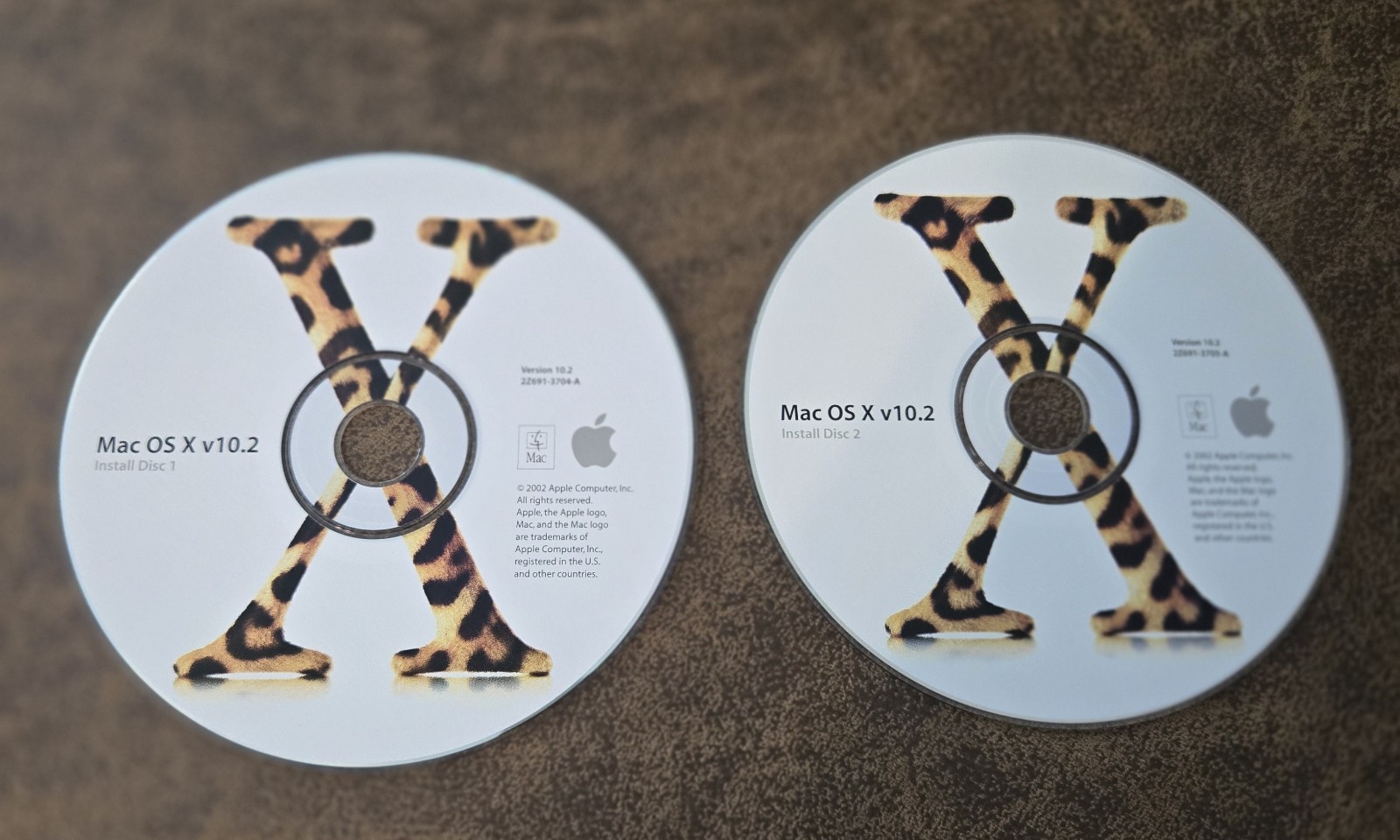 Mac OS X 10 v10.2 Jaguar Macintosh Upgrade Install Software Discs CDs 2002