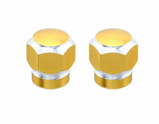 Bike Hex TowTone Valve Caps Gold Schrader Valve. Bike parts,Bicycle parts.