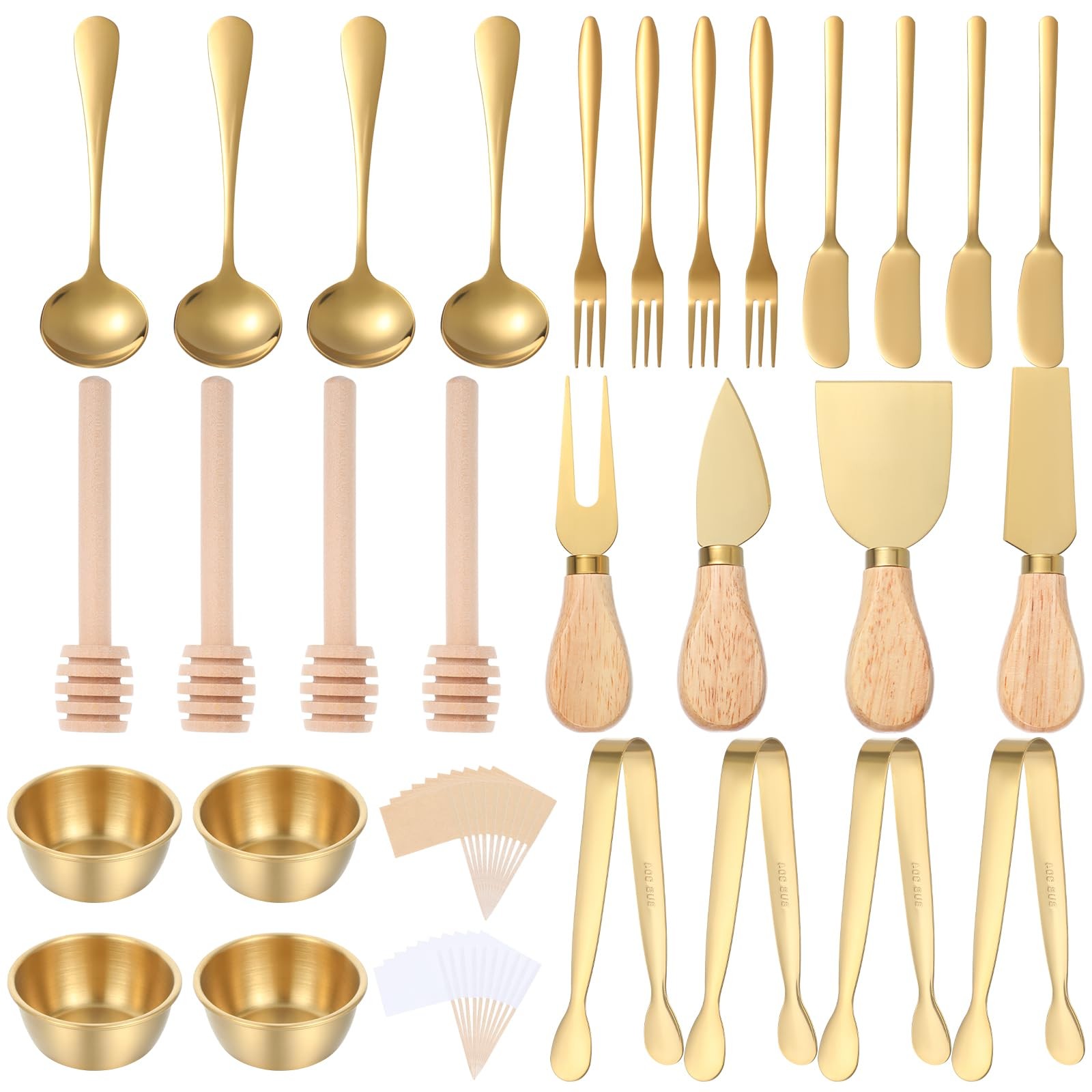 48 Pcs Charcuterie Boards Accessories Gold Serving Utensils Stainless Steel C