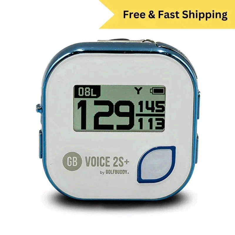 NEW Golf Buddyy Voice 2S+ GPS Audio Pre Loaded w Slope 18 Hours Battery Blue