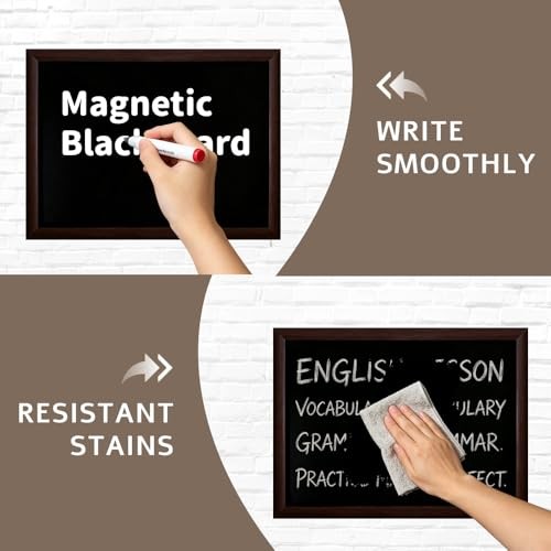 Magnetic Chalkboard 11.8" x 15.7" – Rustic Wall-Mounted Blackboard for