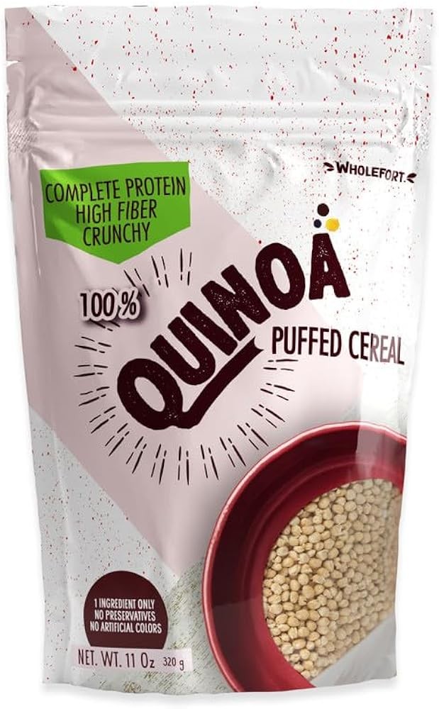 Puffed Quinoa Cereal + Nothing – Vegan – Gluten – Non-O – [] It
