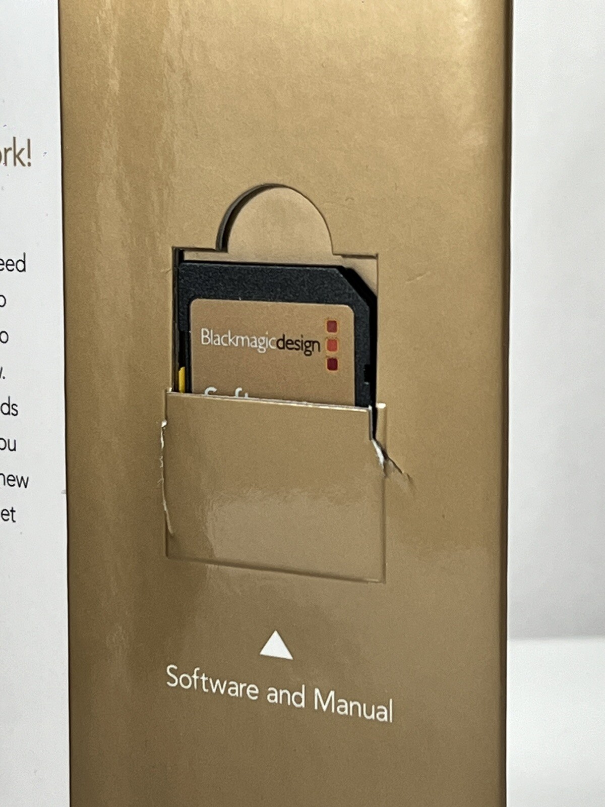 Blackmagic Design Software and Manual SD Card 4GB
