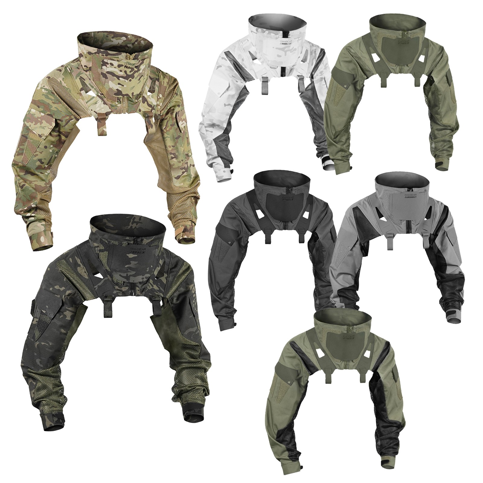 Combat suit functional sleeve suit camouflage suit breathable sun resistant