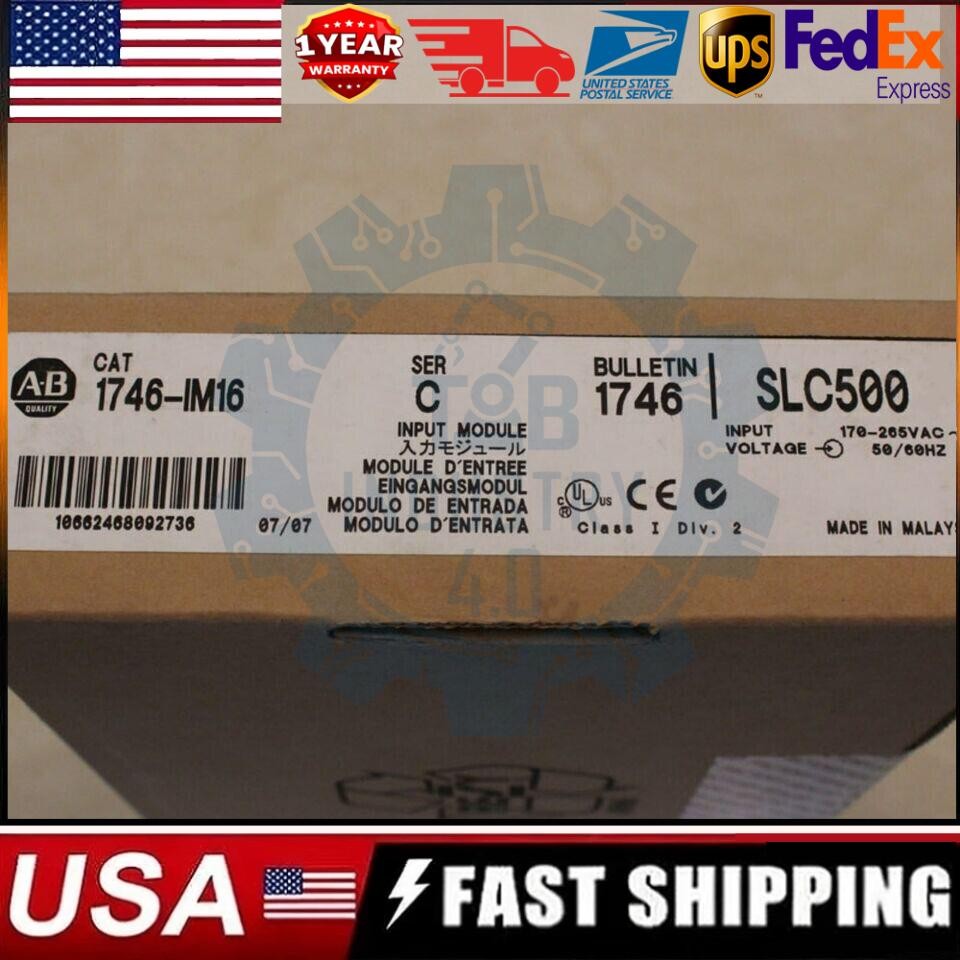 New Factory Sealed AB 1746-IM16 SLC500 PLC INPUT MODULE 1746IM16 US Free Tax