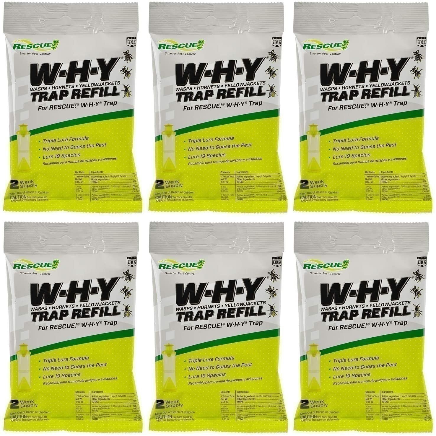 RESCUE! Non-Toxic Wasp, Hornet, Yellowjacket Trap (WHY Trap) Attractant...
