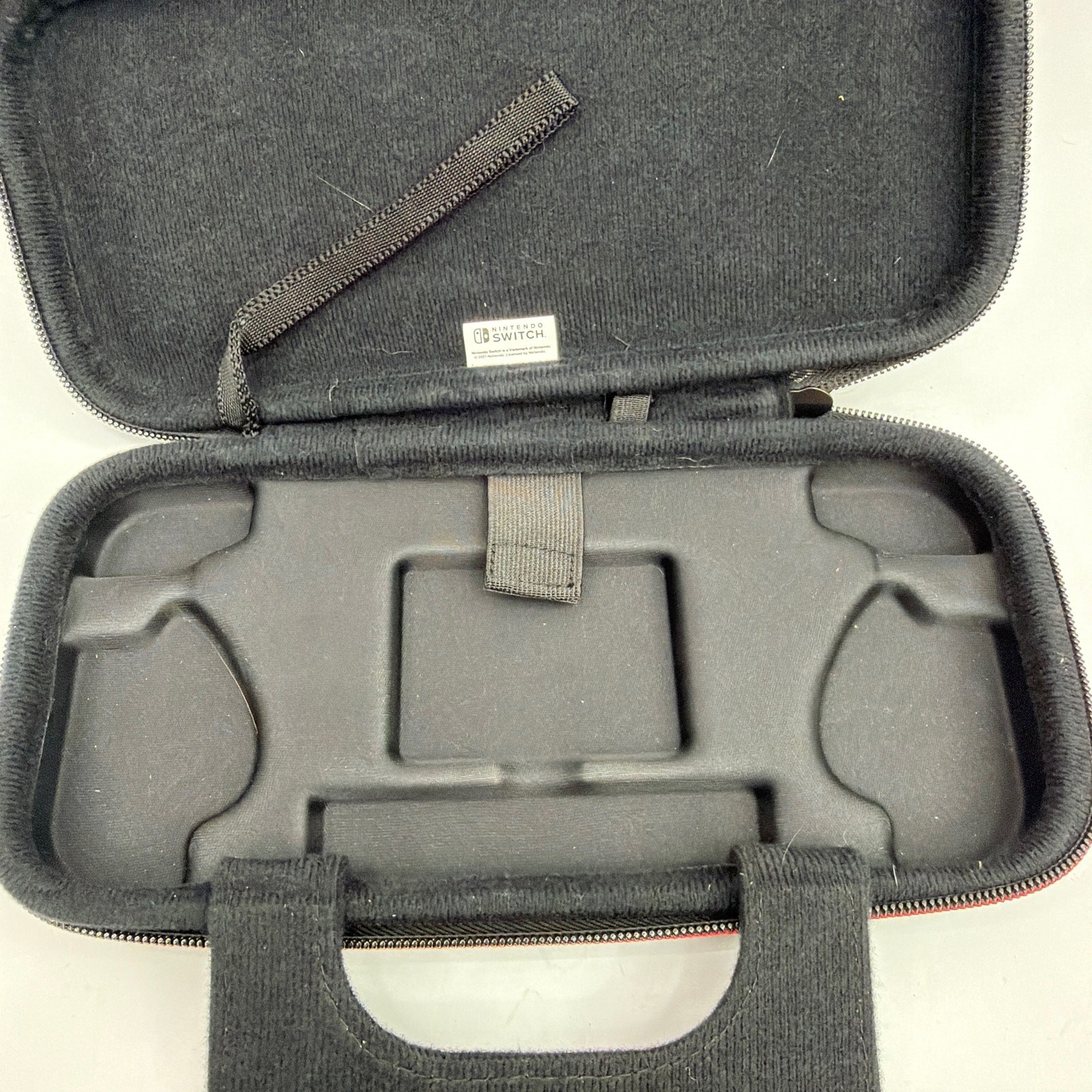 Nintendo Switch Official Carrying Case Black with Red Zipper Pull