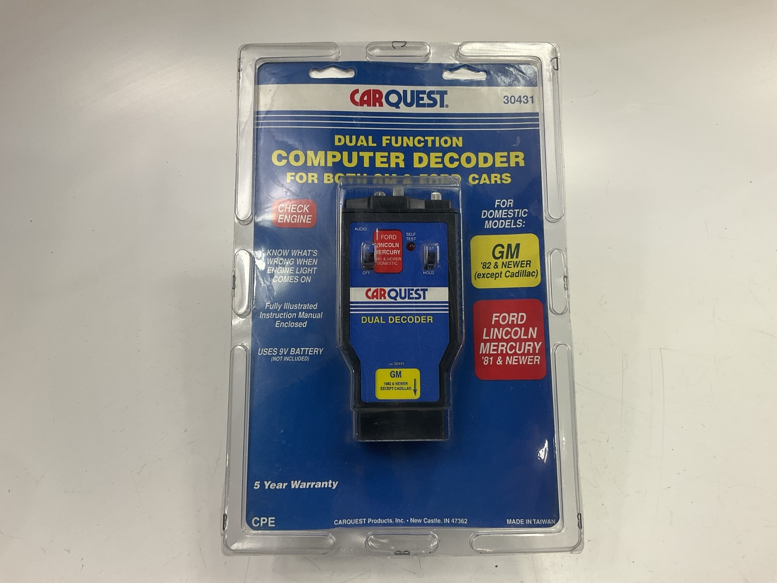 Carquest 30431 Dual Function Computer Decoder 1981-2022 Ford & 1982-2022 GM