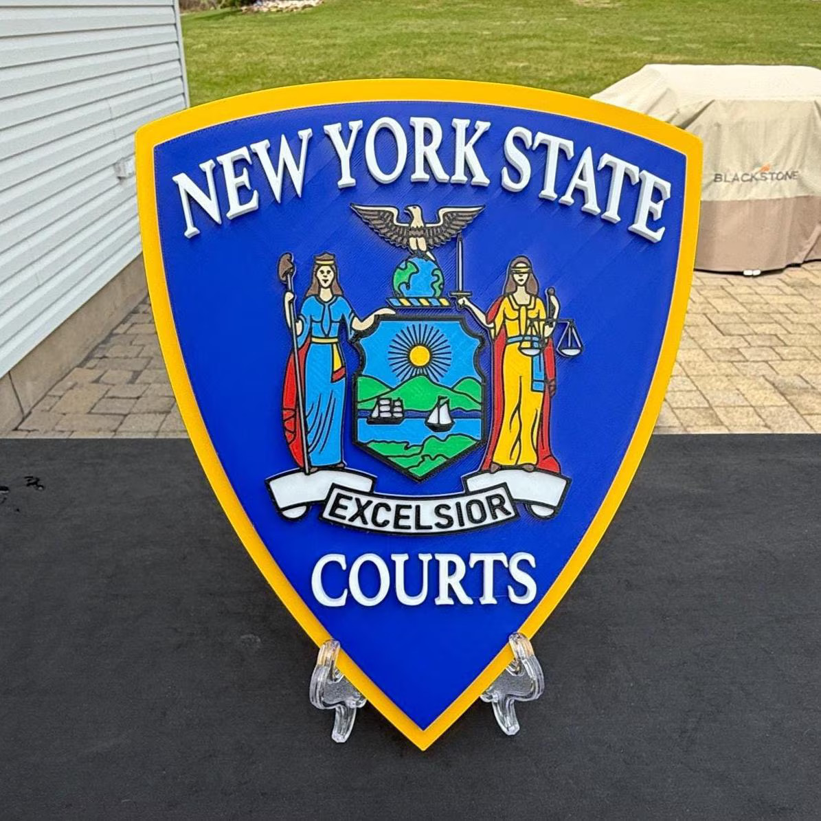 3D Embossed NYS Court Officer Plaque: First Responder Wall Art NY