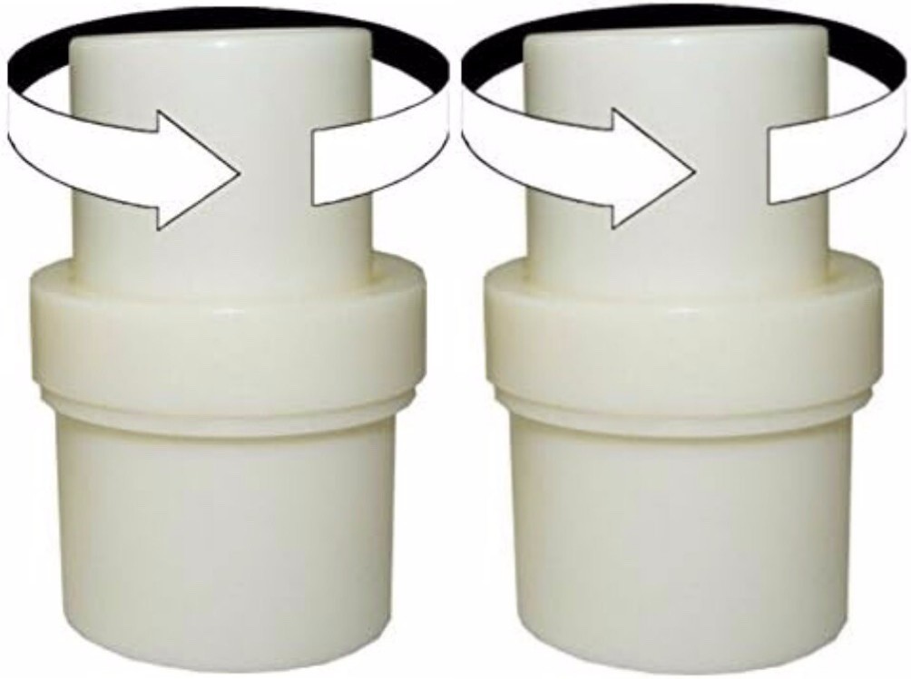 1-1/2" Pool Vacuum Hose Connector Swivel Adapter for Manual Vac Head 2-PK