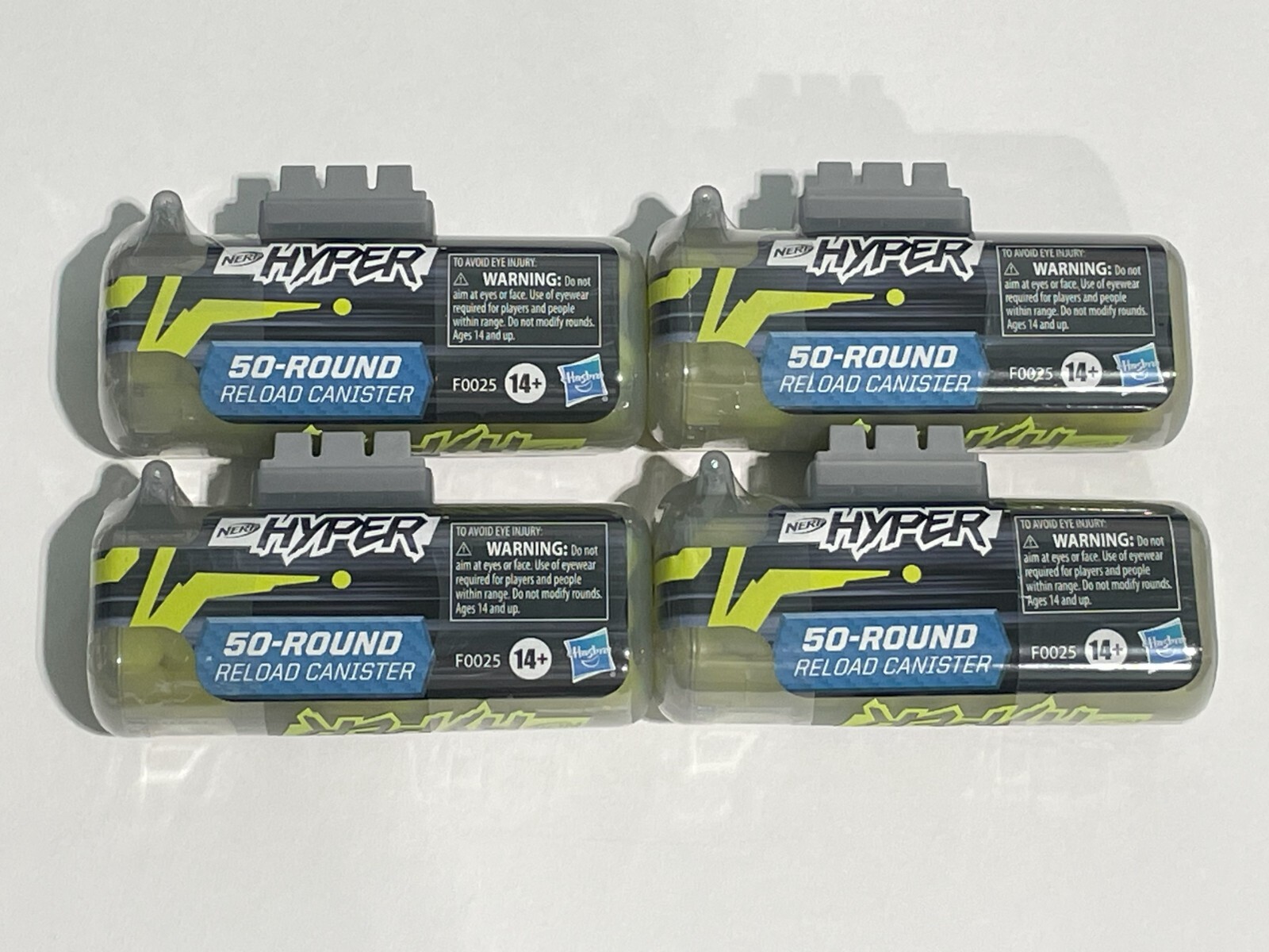 Nerf Hyper 50-Round Refill Reload Canister - 4 Pack Rounds [Total Rounds = 200]
