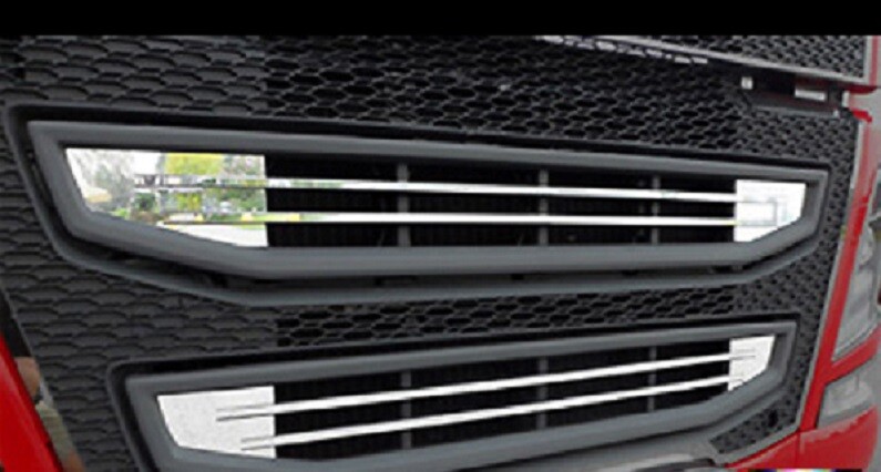 Mid of grill 2D decoration for Volvo FH4 2020+ Mirror Polished Stainless Steel