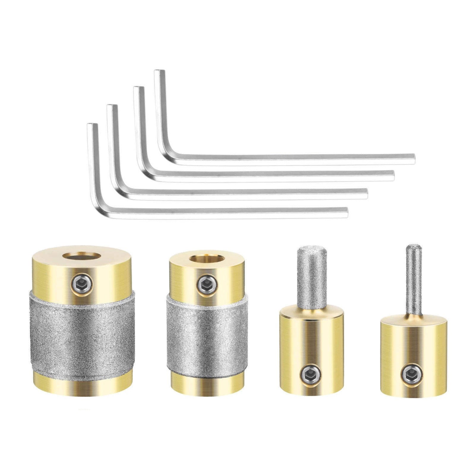 4PCS Diamond Bits for Stained Glass Grinder, Portable Grinding Accessories