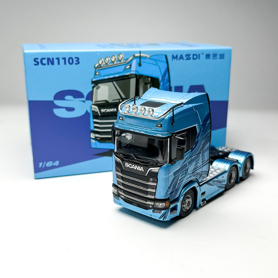 Masdi 1/64 Scale SCANIA 770S Truck tractor Blue Color Diecast Alloy Model Car